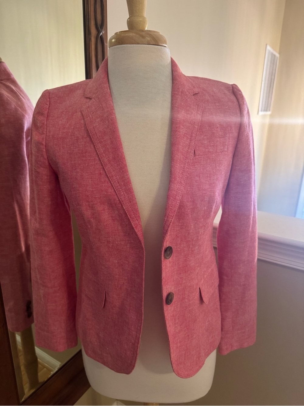 J. Crew Pink Tailored Two-Button Blazer